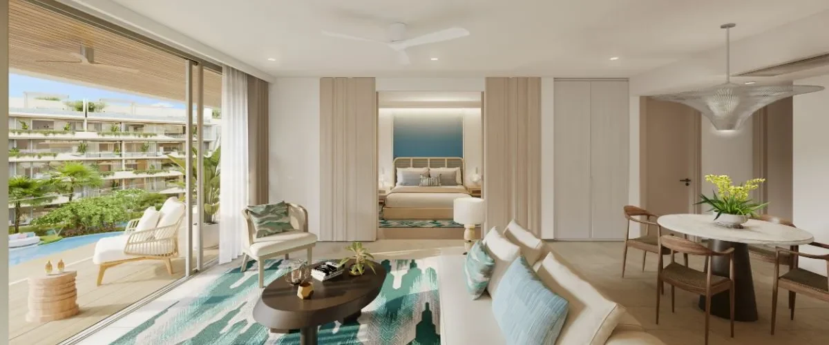 Laguna Beach Residences Bayside: вариант с одной спальней из материалов застройщика